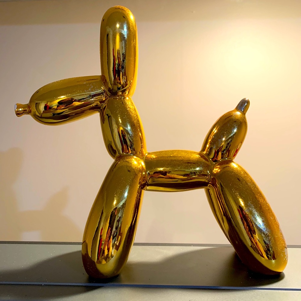 Metal Doggie Sculpture